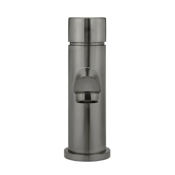 Meir Pinless Round Basin Mixer - Shadow in front view - The Blue Space