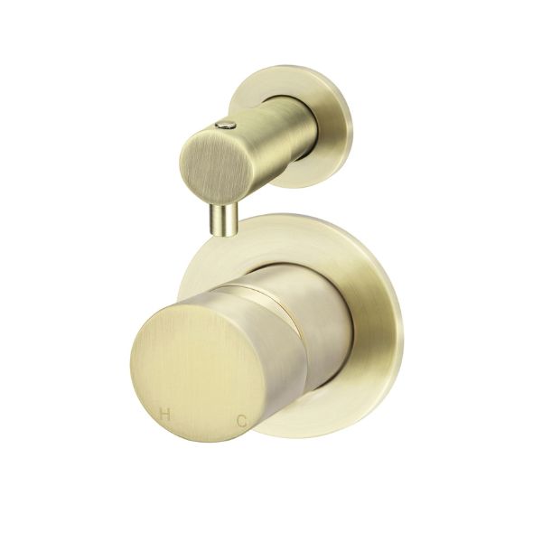 Meir Pinless Round Wall Mixer with Diverter Tiger Bronze - The Blue Space