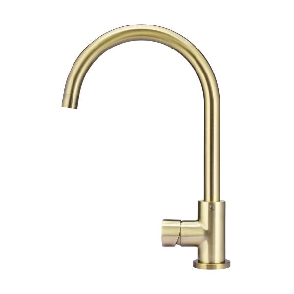 Meir Pinless Round Kitchen Sink Mixer Tap Tiger Bronze - The Blue Space