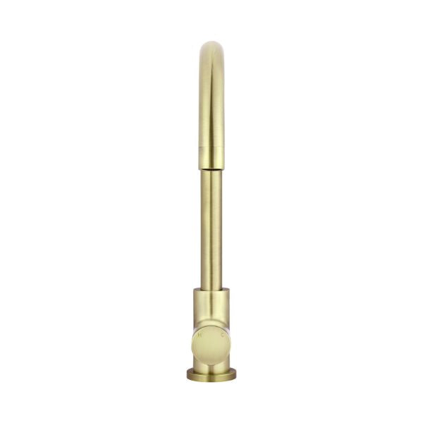 Meir Pinless Round Kitchen Sink Mixer Tap Tiger Bronze - The Blue Space