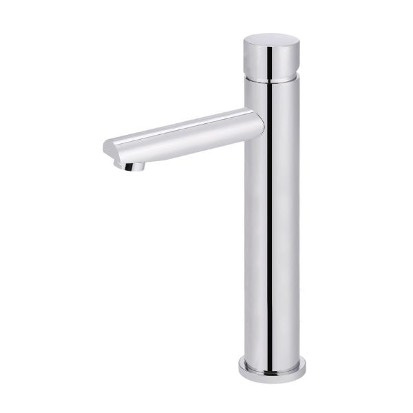 Meir Pinless Round Tall Basin Mixer - Chrome - The Blue Space