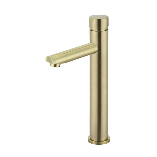 Meir Pinless Round Tall Basin Mixer - Tiger Bronze - The Blue Space