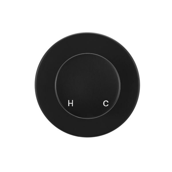 Meir Pinless Round Wall Mixer Matte Black - The Blue Space