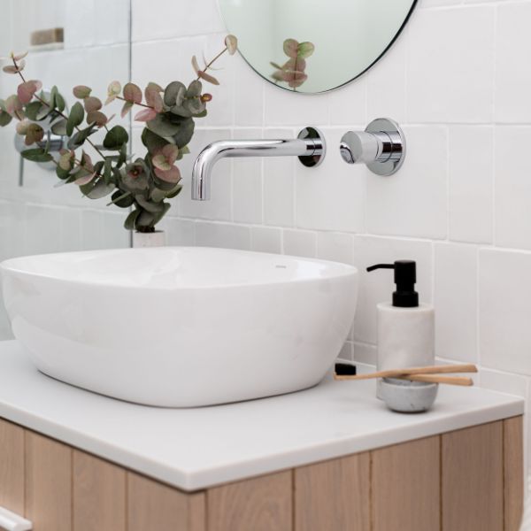 Meir Pinless Round Wall Mixer Chrome - The Blue Space