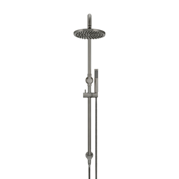 Meir Round Combination Shower Rail 200mm Rose Single Function Hand Shower Shadow - The Blue Space