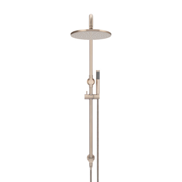 Meir Round Combination Shower Rail 300mm Rose & Hand Shower - Champagne
