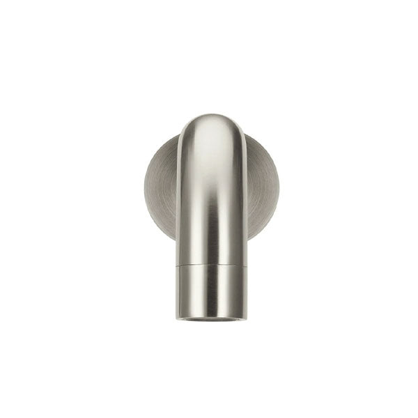 Meir Round Curved Basin Wall Spout Brushed Nickel - The Blue Space
