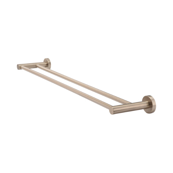 Meir Round Double Champagne Towel Rail 600mm | The Blue Space