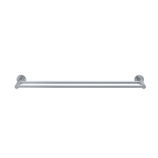 Meir Round Double Chrome Towel Rail 600mm - The Blue Space