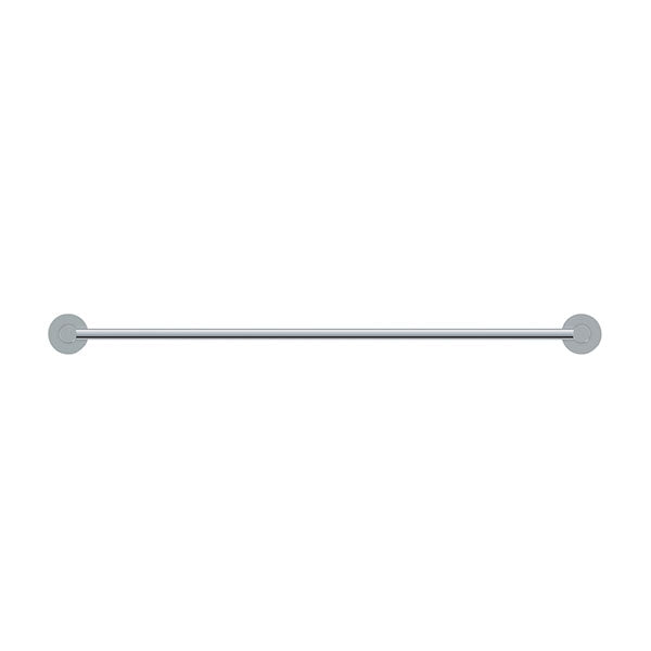 Meir Round Double Chrome Towel Rail 600mm Front - The Blue Space