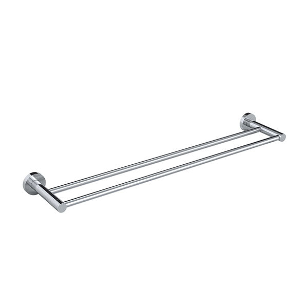Meir Round Double Chrome Towel Rail 600mm - The Blue Space