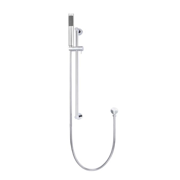Meir Round Shower on Rail - Chrome - The Blue Space