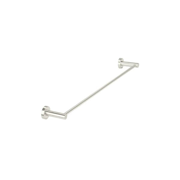 Meir Round Single Towel Rail 600mm Brushed Nickel - The Blue Space