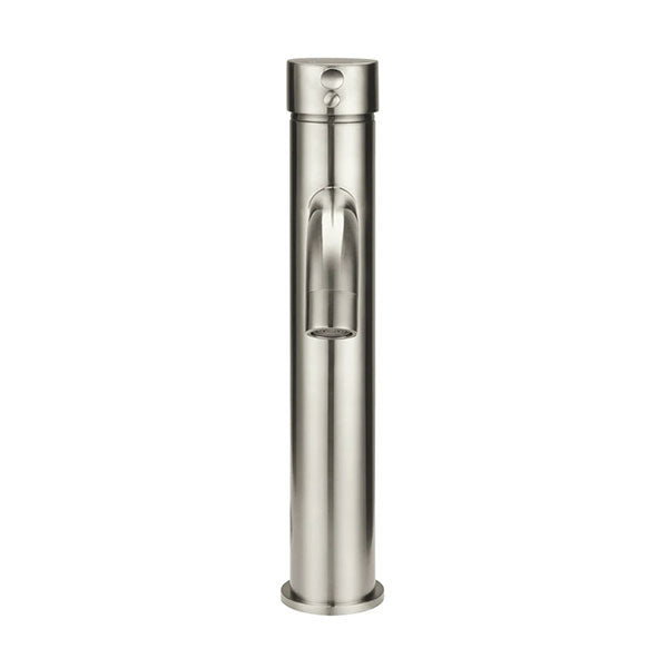 Meir Round Tall Curved Basin Mixer Brushed Nickel - The Blue Space