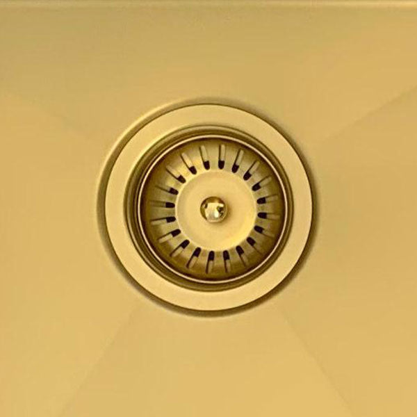 Meir Single Bowl PVD Kitchen Sink 440mm Brushed Bronze Gold Sink Strainer - The Blue Space