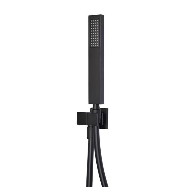 Meir Square Hand Shower on Bracket Matte Black - The Blue Space