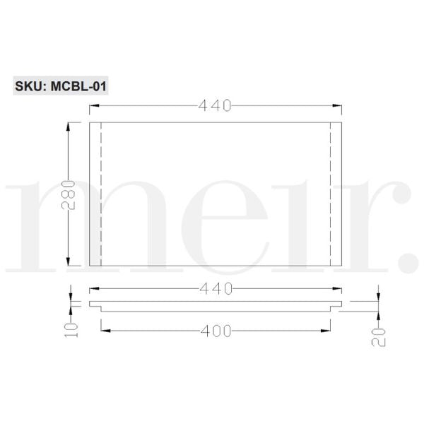 Technical Drawing: Meir Chopping Board - The Blue Space