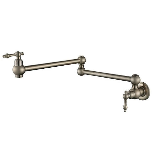 Modern National Bordeaux Cold Water Kitchen Pot Filler Brushed Nickel - Online at The Blue Space