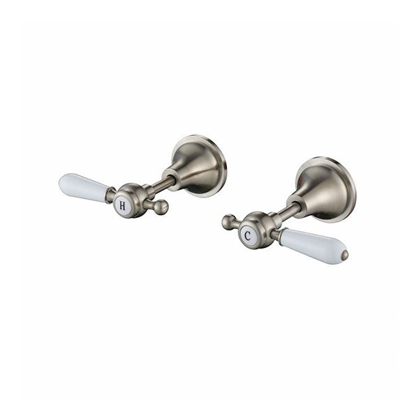 Modern National Bordeaux Wall Top Assemblies Brushed Nickel - Online at The Blue Space
