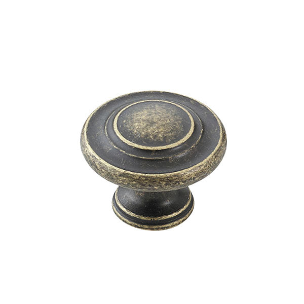 Momo Handles Florencia Concentric Knob 33mm Antique Brass - The Blue Space
