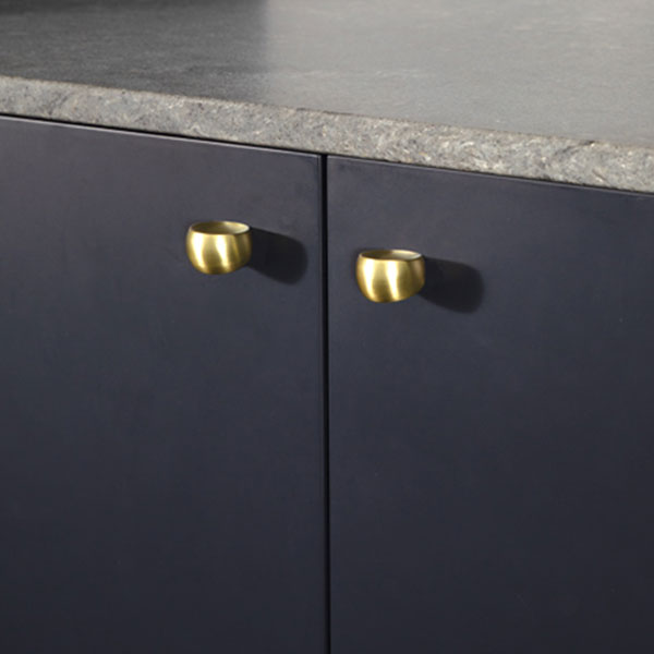 Momo Handles Ball Knob Brushed Matt Brass Lifestyle - The Blue Space