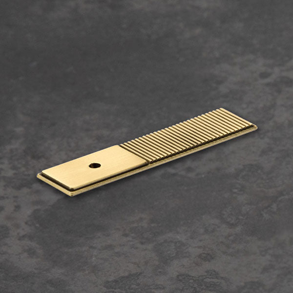 Momo Handles Barrington Backplate to Suit Knob Matt Brass - The Blue Space