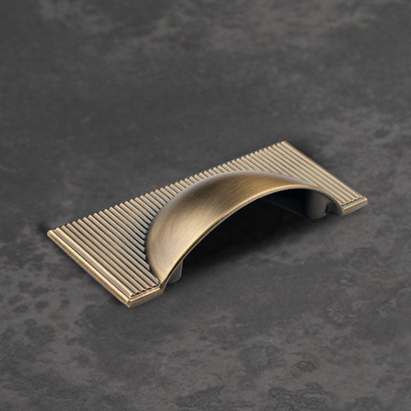 Momo Handles Barrington Cup Pull Dark Brushed Brass - The Blue Space