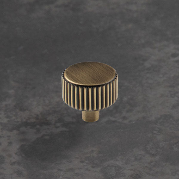 Momo Handles Barrington Knob Dark Brushed Brass - The Blue Space