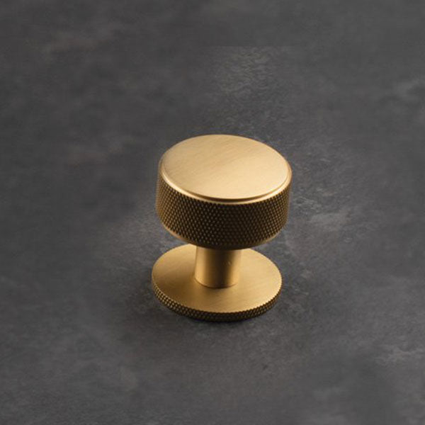 Momo Handles Belgravia Round Knob 35mm Brushed Satin Brass - The Blue Space