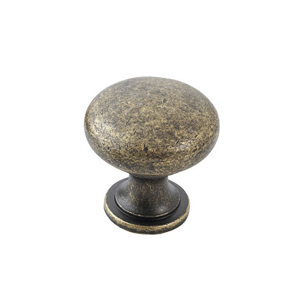 Momo Handles Florencia Plain Knob 29mm Antique Brass - The Blue Space
