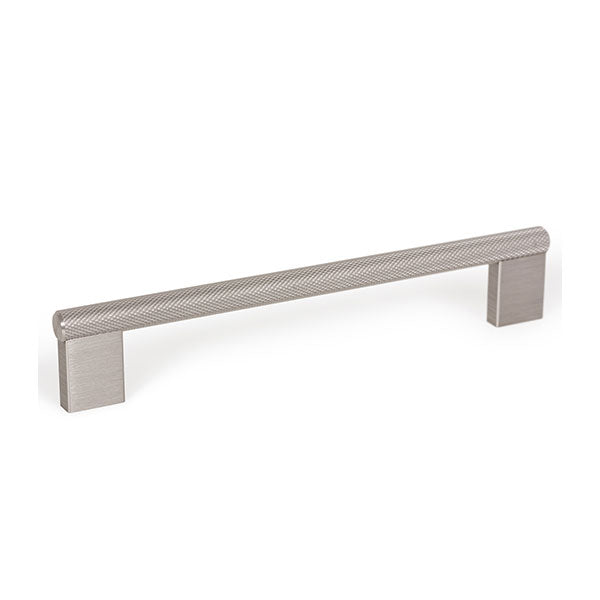 Momo Handles Graf Knurled D Handle Dull Brushed Nickel 160mm - The Blue Space
