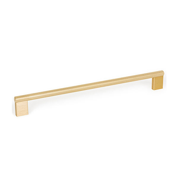 Momo Handles Graf Knurled D Handle Brushed Dark Brass 256mm - The Blue Space
