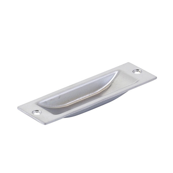 Momo Handles Jena Flush Pull 114mm Satin Chrome - The Blue Space