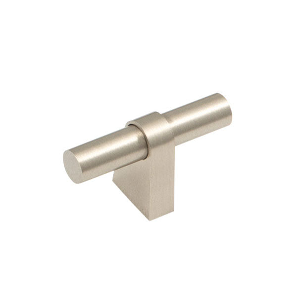 Momo Handles Loreto T Knob 60mm Brushed Nickel