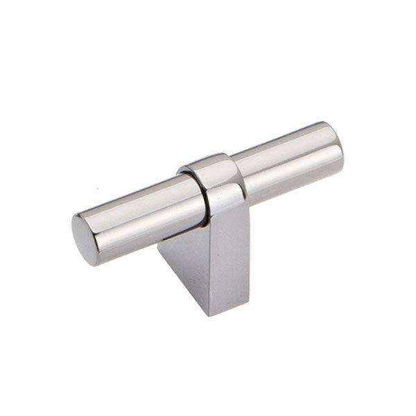 Momo Handles Loreto T Knob 60mm Polished Nickel - The Blue Space