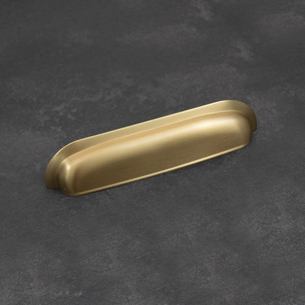 Momo Handles New Hampton Large Cup Pull 160mm Matt Brass - The Blue Space