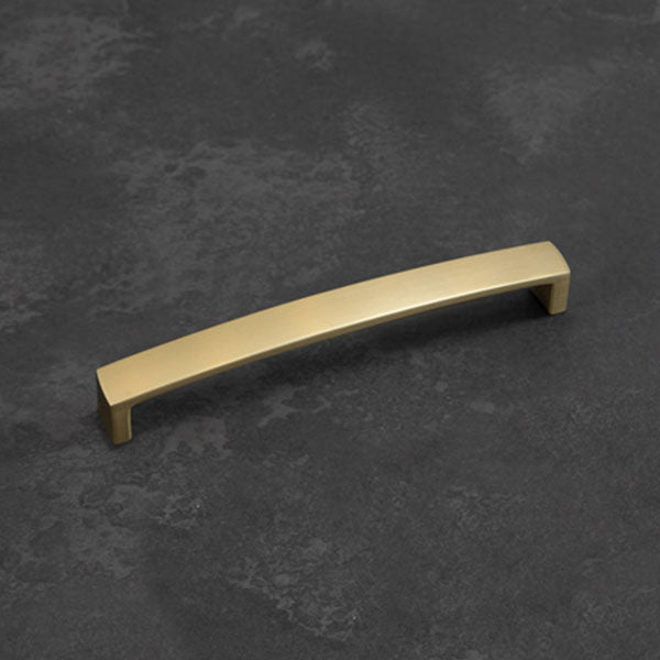 Momo Handles New Hampton D Handle 160mm Matt Brass - The Blue Space