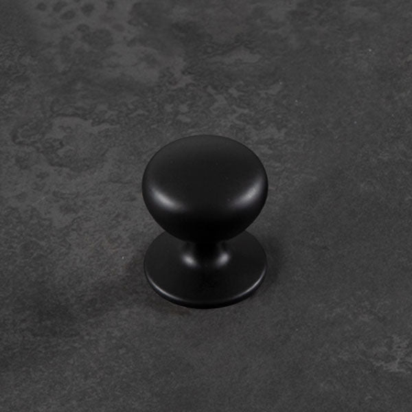 Momo Handles New Hampton Round Knob 32mm Matt Black - The Blue Space