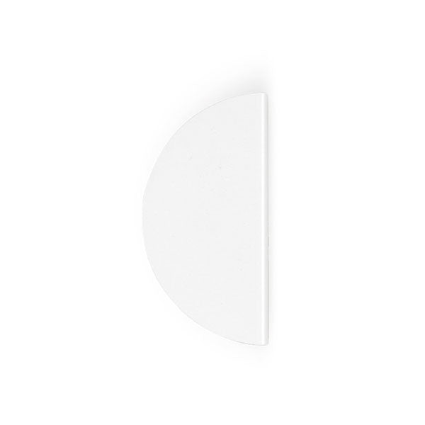 Momo Handles Sola Half Round Lip Pull 120mm White - The Blue Space