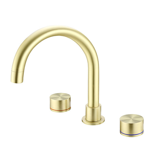 Nero Kara Bath Set Swivel Spout - Brushed Gold - The Blue Space