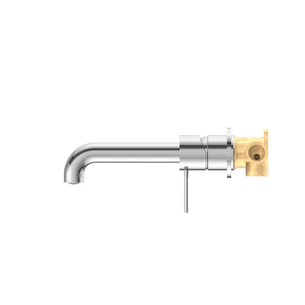 Side Nero Mecca Wall Basin Mixer Sep BP 185mm Spout Chrome NR221907C185CH - The Blue Space