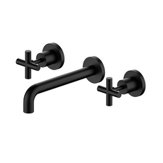 Nero X Plus Wall Basin Set 214mm - Matte Black at The Blue Space