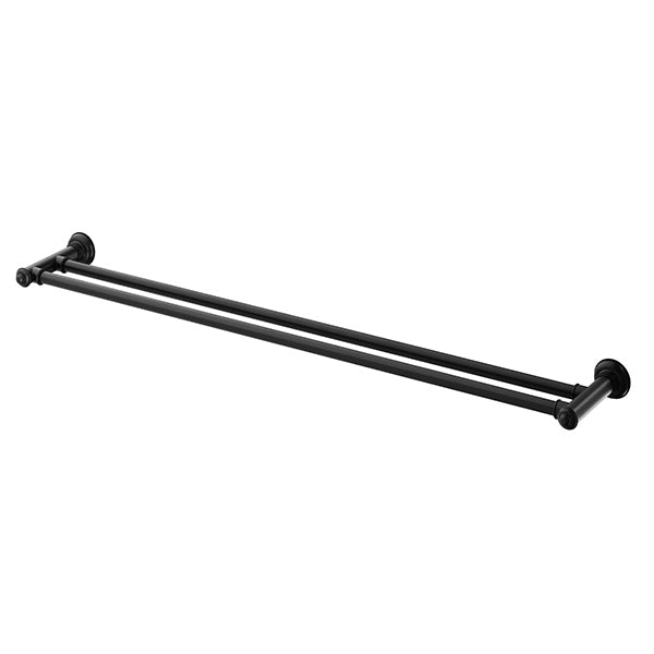 Phoenix Cromford Double Towel Rail 800mm Matte Black - The Blue Space