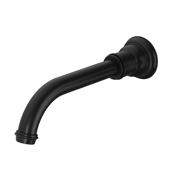 Phoenix Cromford Wall Basin / Bath Outlet 200mm Matte Black - The Blue Space
