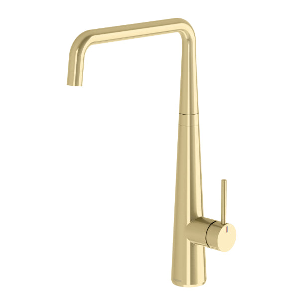 Phoenix Erlen Sink Mixer 200mm Squareline in Brushed Gold - The Blue Space