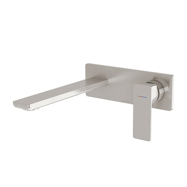 Phoenix Gloss MKII Wall Basin/Bath Mixer Set Brushed Nickel - The Blue Space