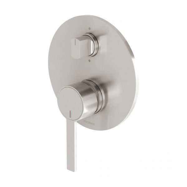 Phoenix Lexi MKII Shower/Bath Diverter Mixer Brushed Nickel - The Blue Space