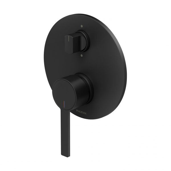 Phoenix Lexi MKII Shower/Bath Diverter Mixer Matte Black - The Blue Space