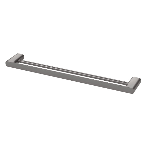 Phoenix Nuage Double Towel Rail 600mm in Brushed Carbon - The Blue Space