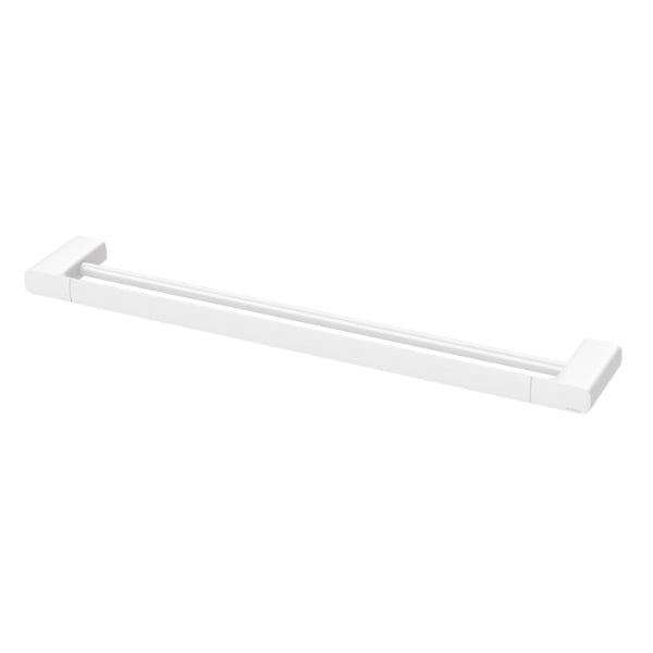 Phoenix Nuage Double Towel Rail 600mm in Matte White - The Blue Space